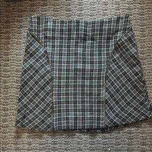 Urban Outfitters Green and Black Mini Skirt